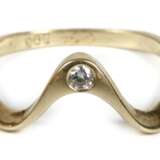 Geschwungener Damenring mit Brillant - photo 1