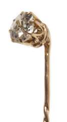 Reversnadel mit Altschliffdiamant von ca. 0,8 ct