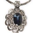 Anhänger mit Saphir und Brillanten von zusammen ca. 1,2 ct - Сейчас на аукционе