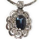 Anhänger mit Saphir und Brillanten von zusammen ca. 1,2 ct - photo 1