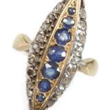Damenring mit Saphiren und Diamanten - photo 1