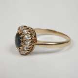 Damenring mit Saphir und Diamanten - photo 2
