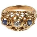 Damenring mit Diamant und Saphiren - фото 1
