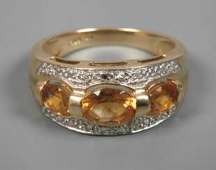 Damenring mit Citrinen