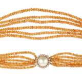 Collier mit Brillanten und Mandarin-Granat - Foto 1