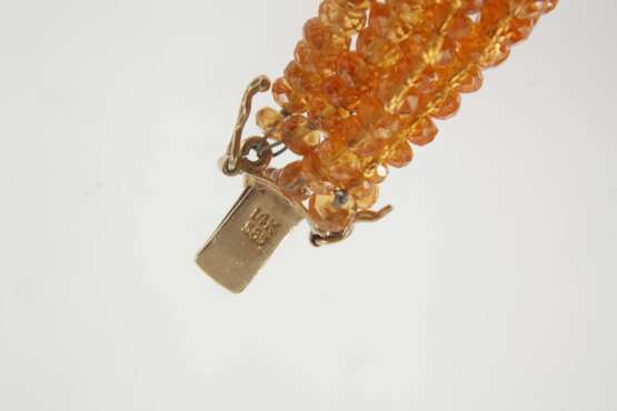 Collier mit Brillanten und Mandarin-Granat - Foto 4