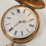 Jugendstil-Hängeuhr Emaille - photo 4