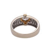 Ring mit einem ovalen Diamanten und seitlich Brillantbesatz, - Foto 4