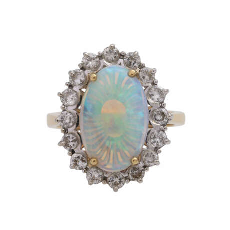 Ring mit ovalem Opal, ca. 14x9 mm, - фото 1