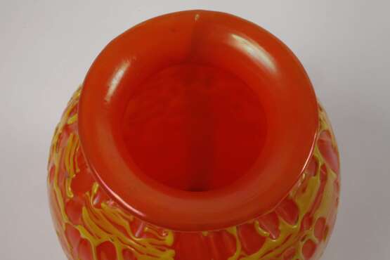 Loetz Witwe Vase Orange Orbulin Neu - photo 3