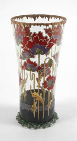 Fritz Heckert Vase mit Mohndekor - Foto 1