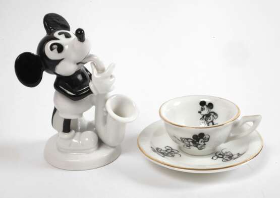 Rosenthal Mickey Mouse "Saxophonist" und Tasse - Foto 1