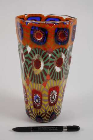 Murano Vase mit Murrinen - photo 2