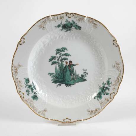 Meissen Wandteller "Figurenmalerei nach Watteau" - фото 1