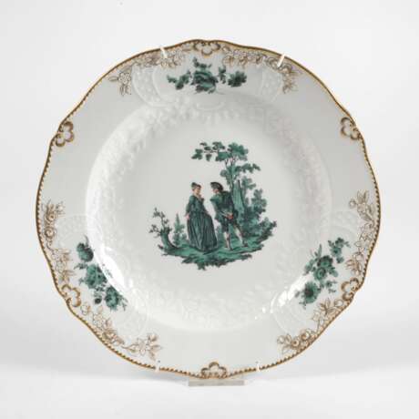 Meissen Wandteller "Figurenmalerei nach Watteau" - фото 1