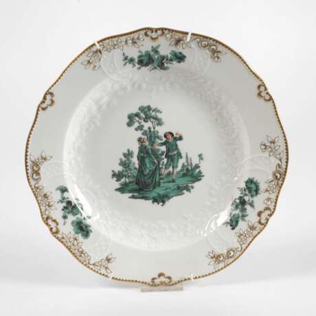 Meissen Wandteller "Figurenmalerei nach Watteau" - фото 1