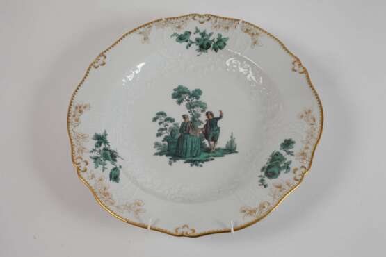 Meissen Wandteller "Figurenmalerei nach Watteau" - Foto 2