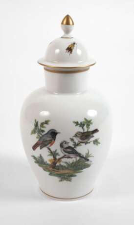 Meissen Urnenvase Vogelmalerei mit Insekten - photo 1