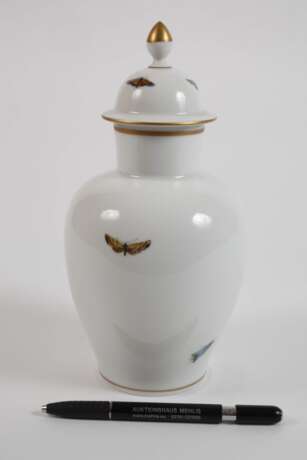 Meissen Urnenvase Vogelmalerei mit Insekten - photo 2