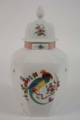 Meissen große Deckelvase Indischmalerei - photo 3