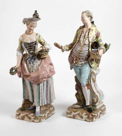 Meissen großer "Gärtner" und "Gärtnerin" - photo 1