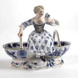 Meissen figürliche Saliere "Zwiebelmuster" - photo 1