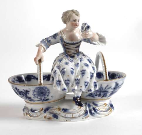 Meissen figürliche Saliere "Zwiebelmuster" - photo 1