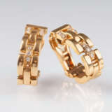 ''Paar Gold-Brillant-Ohrringe von Cartier'' - photo 1