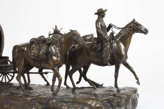 R. Clark, Chuck Wagon mit Reiter und Pferden - Foto 6