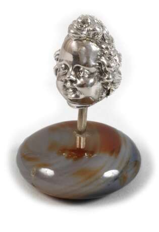 Silber Kopf eines Cherub - Foto 1