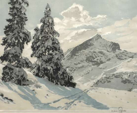 Hans Figura, Wintertag in den Alpen" - photo 3