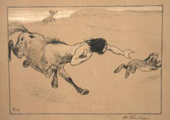 Otto Fikentscher, Kentauren bei der &amp;quot;Hasenjagd&amp;quot;