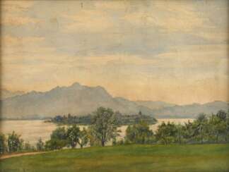Ela Werner, attr., Blick auf die Fraueninsel 