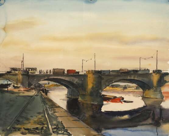 Alfred Tröger, "Elbbrücke in Dresden" - photo 1