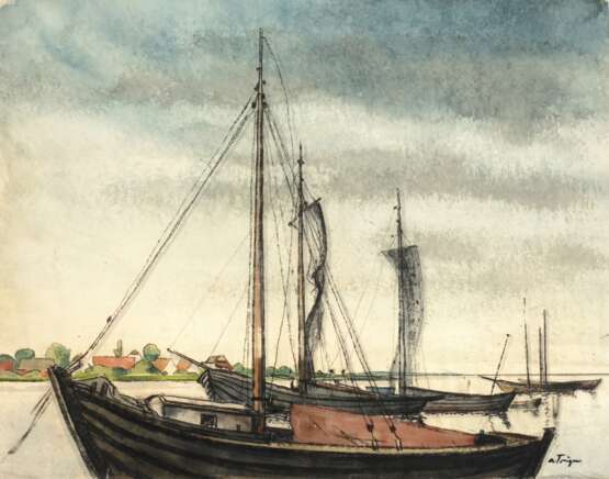 Alfred Tröger, Fischerkähne an der Ostsee - photo 1
