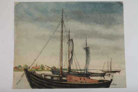 Alfred Tröger, Fischerkähne an der Ostsee - photo 2