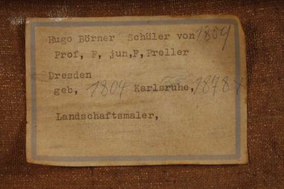 Hugo Börner, Landschaft mit Kapuzinermönch - photo 5