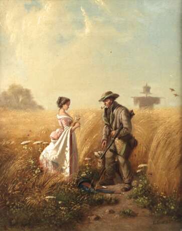 Ernst Fröhlich, attr., Begegnung auf dem Feld - photo 1