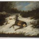 Georg Höhn, Liegender Rehbock im Schnee - photo 2