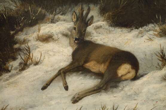 Georg Höhn, Liegender Rehbock im Schnee - photo 6