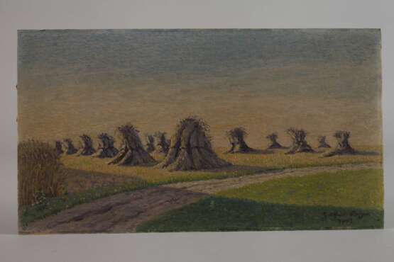 Gottfried Beyer, Kornnocken im Abendlicht - Foto 3