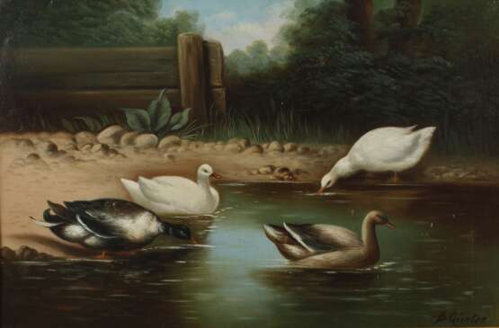 B. Günter, Enten am Teich - photo 1