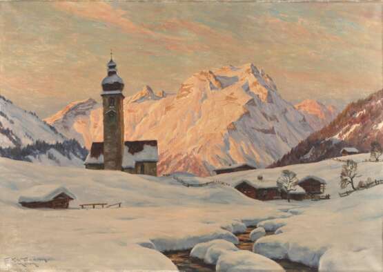Erwin Kettemann, "Winterabend in Lech" - Foto 1