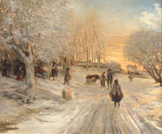 Albert Mantelet, Winterliche Landstraße - photo 1