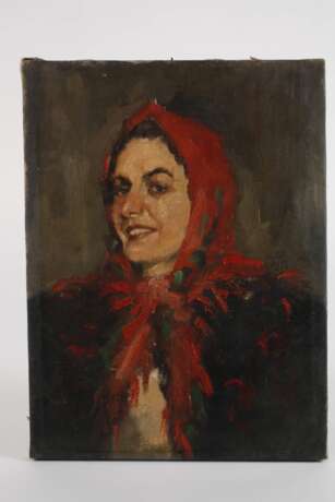 Dame mit rotem Kopftuch - photo 2