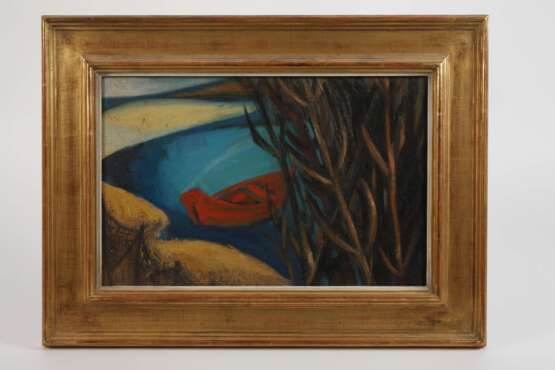 Henschel, Expressionistische Landschaft mit Boot - photo 2