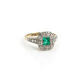 Art deco diamond emerald ring - photo 2