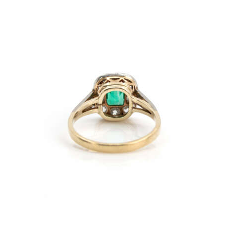 Art deco diamond emerald ring - photo 4