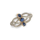 Art deco sapphire diamond ring - фото 1