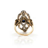 Art deco sapphire diamond ring - фото 4